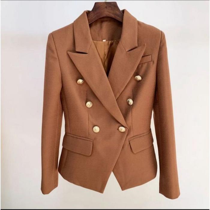 Gambar BLAZER WANITA / Jas model paris / Blazer wanita - brownis, XXL dari idncolection undefined Tokopedia