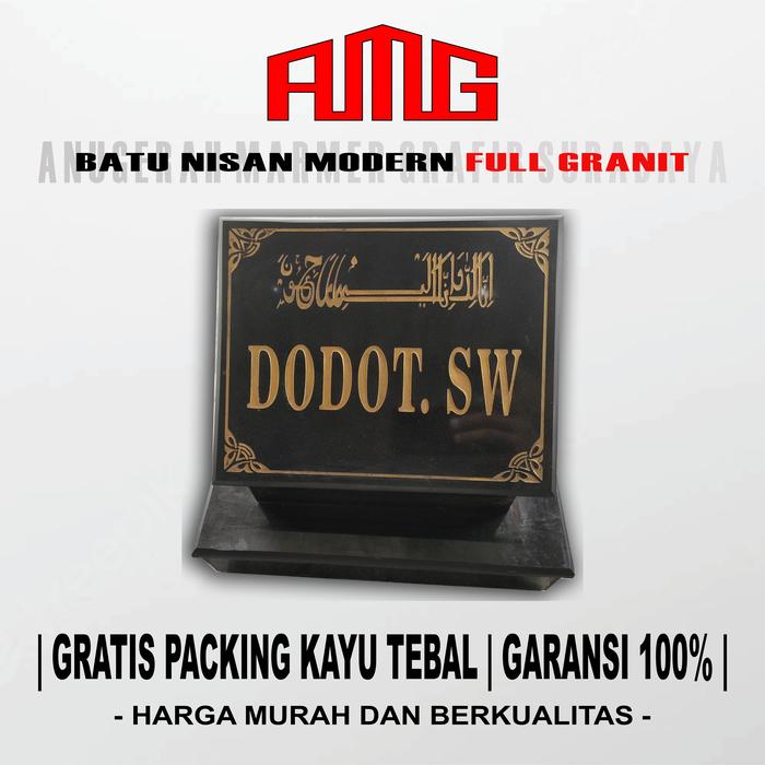 Gambar Batu Nisan Model Modern Bahan Full Granit Tile Import Grafir Dalam - 20x25 dari Anugerah Marmer Grafir Sby undefined Tokopedia