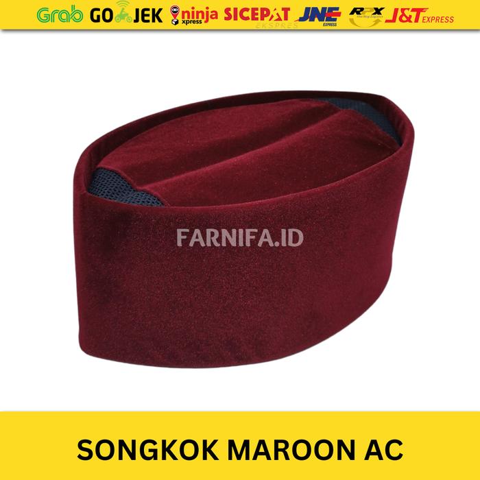 Gambar Peci Pitung Merah Betawi Merah Maroon Kopiah Merah Eksclusive Polos - Maroon, No. 3 dari Farnifa undefined Tokopedia