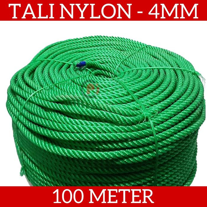 Gambar Tali Tambang Nylon Nilon Plastik Ukuran 4mm Per Roll Panjang 100 Meter dari Pi Toserba undefined Tokopedia