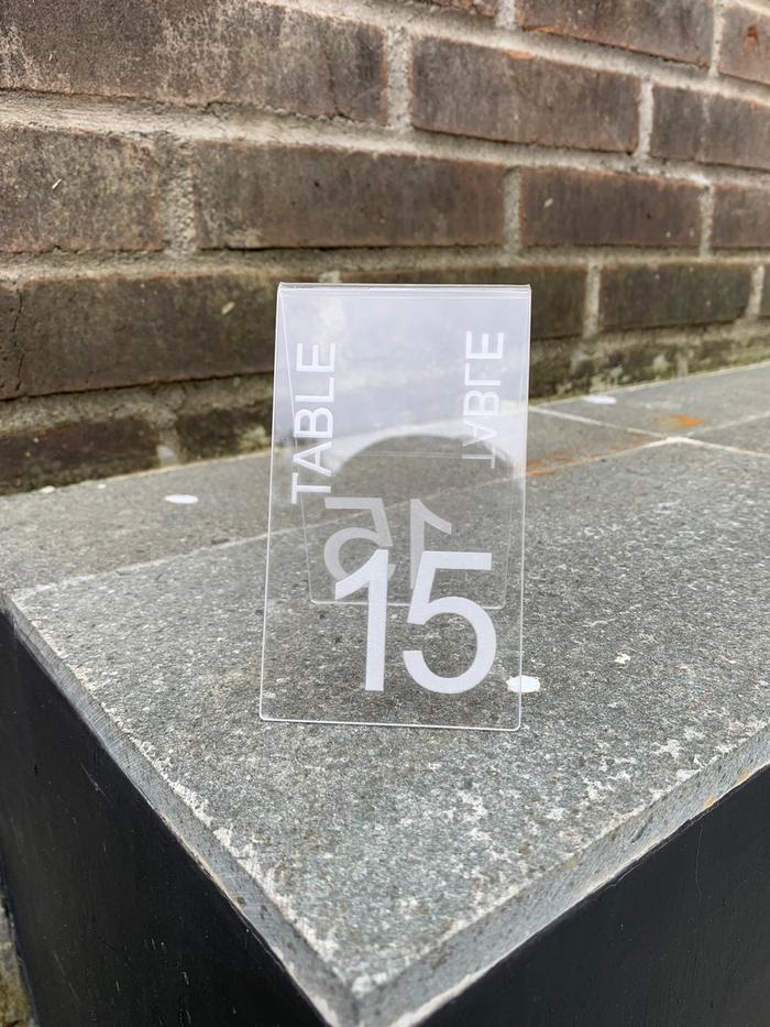 Gambar nomor meja akrilik/ nomor meja kafe / nomor meja restaurant - model 1 dari Thank you so much undefined Tokopedia
