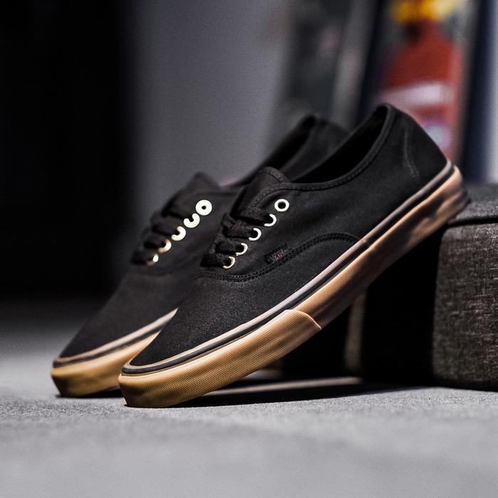 Vans Authentic Black Gum Style Vans Authentic Black Gum Sole Preloved