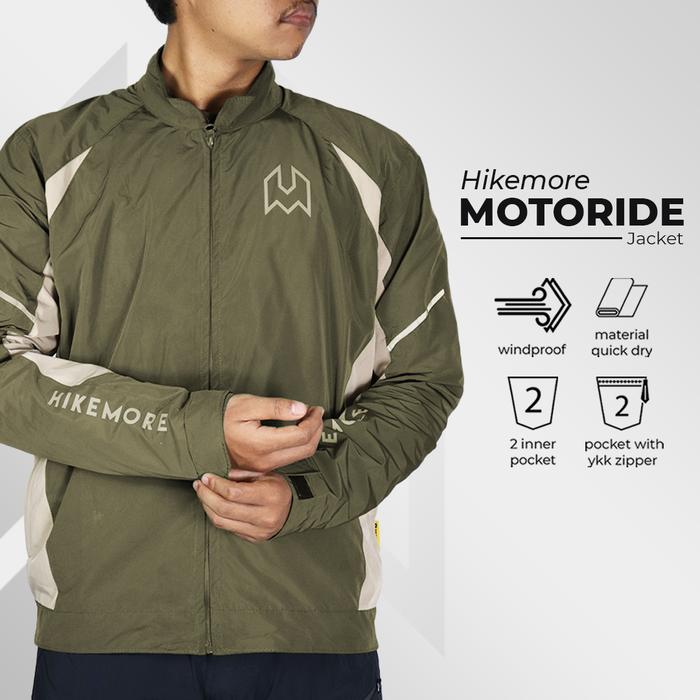 Gambar Jaket Riding Unisex Casual Outdoor Hikemore Motoride Ori FS - Army, XL dari Hikemore undefined Tokopedia