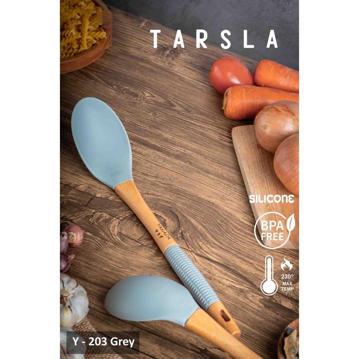 Gambar Tarsla Alat Masak Silikon Y-203 Peralatan Dapur Food grade BPA Free Kayu Kitchenware - F203GREY dari TARSLA OFFICIAL undefined Tokopedia