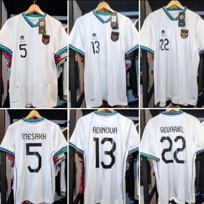 Gambar JERSEY TIMNAS INDONESIA AWAY 2022-2023 MILLS REPLICA VERSION - JERSEY+ NAMESET, S dari agam store id undefined Tokopedia