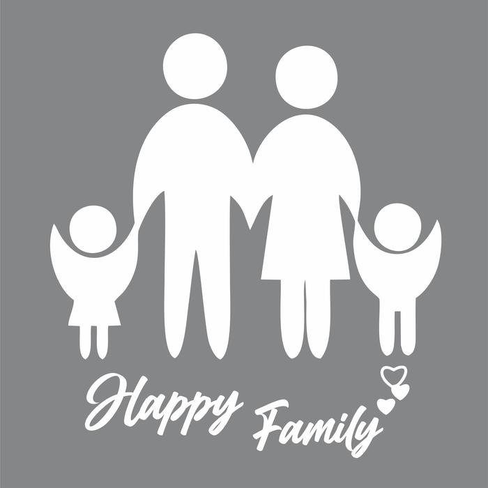 Gambar CUTTING STICKER MOBIL STIKER HAPPY FAMILY STIKER KACA HAPPY FAMILY TER - 2, hologram dari vian_sticker undefined Tokopedia