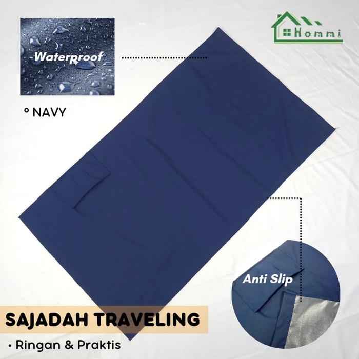 Gambar Sajadah Kecil Traveling Pouch Saku Lipat Anti Air 60x100Cm Aneka Warna - Navy dari Khaulaa Store undefined Tokopedia