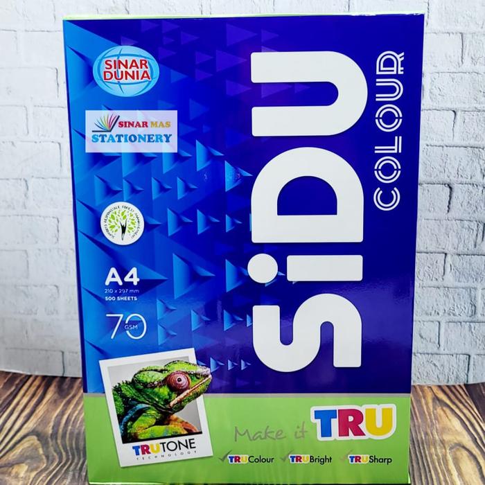 Gambar Kertas HVS Sinar Dunia A4 70 Warna/ Kertas Sidu A4 Warna 70 gsm - Hijau dari SinarMas Stationery undefined Tokopedia