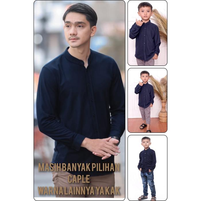 Gambar Kemeja Couple Anak Ayah (Kerah Sanghai / Kerah koko /Kerah Santai) - Nevy, M dari Aghfa08 undefined Tokopedia