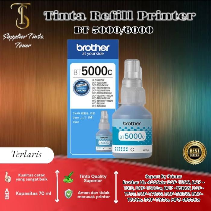 Gambar TINTA REFFIL PRINTER BROTHER BT 5000-6000 PREMIUM VARIAN WARNA - Biru dari SuplierTintaTonerMurah undefined Tokopedia