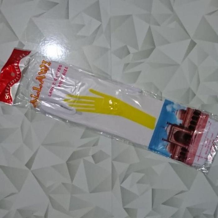 Gambar Sarung Tangan Haji Umroh Wanita Setengah Lengan Bahan Katun - Putih dari Juara_kaoskaki undefined Tokopedia