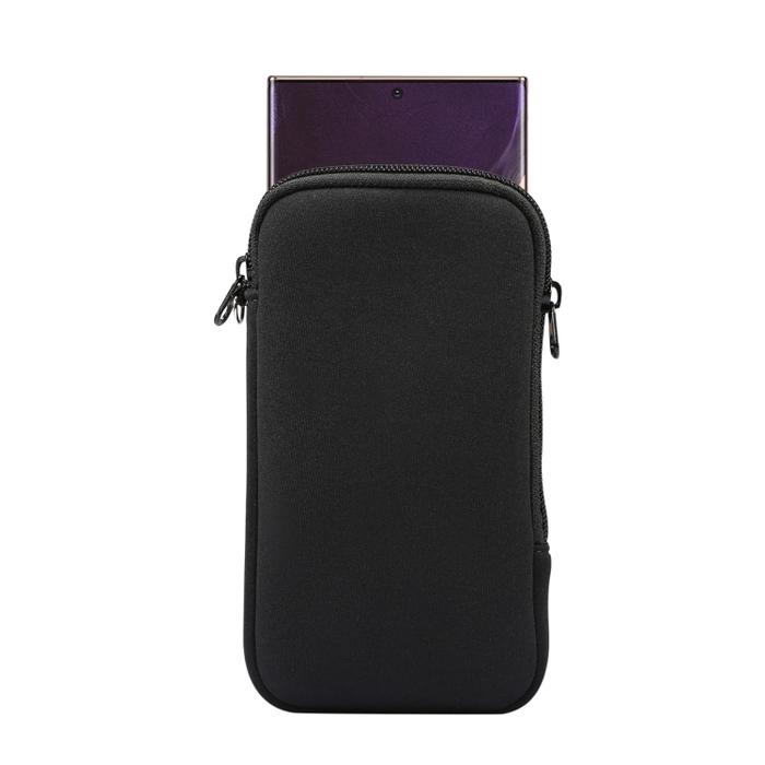 Gambar SS16519 - SOFT COTTON SLEEVE BAG POUCH SMARTPHONE 7.2 INCH BLACK - BLACK dari Jakshops Online Store undefined Tokopedia