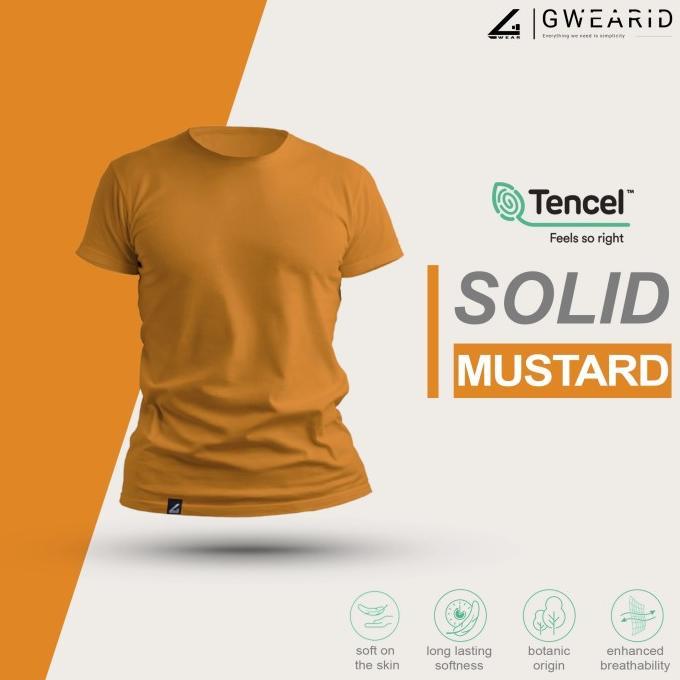 Gambar Kaos Polos Pria Gwearid Cotton Tencel Premium - Mustard, S dari crawl shop undefined Tokopedia