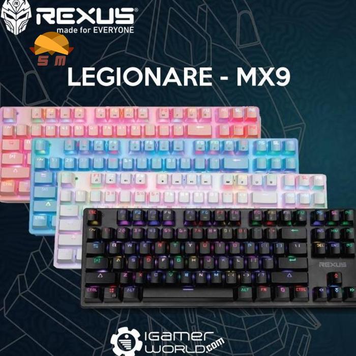 Gambar SM - Rexus Legionare MX9 RGB TKL Mechanical Gaming Keyboard - Black / Blue Sw dari Simbah Computer undefined Tokopedia