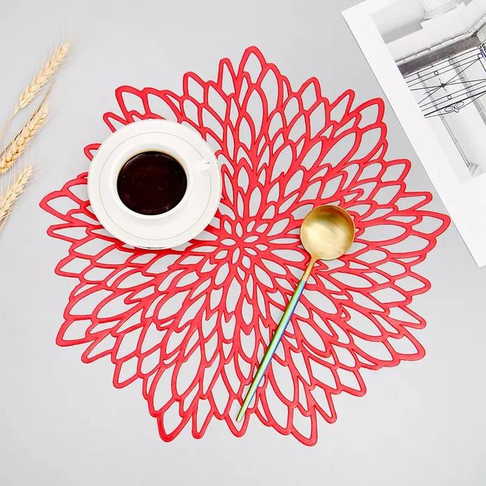 Gambar PVC Placemat / Tatakan Piring Meja Makan PVC High Quality Import - Red dari Sejati Official Store undefined Tokopedia