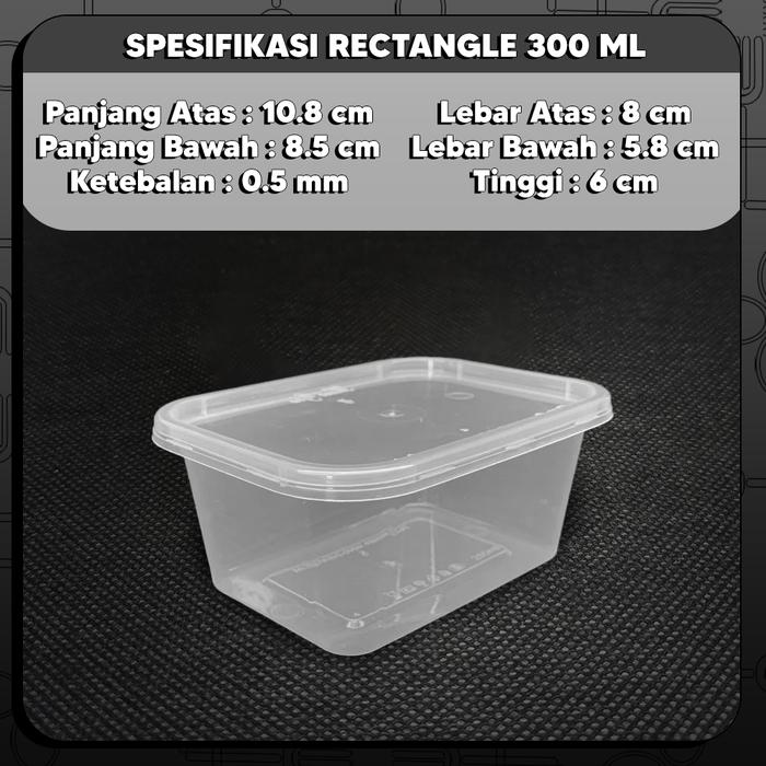 Gambar mangkok 300ml / mangkuk bowl bulat plastik / Thinwall 300 ml - RECT dari Hygiene FC undefined Tokopedia