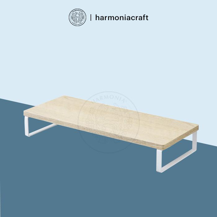Gambar Monitor Stand Rak Monitor Tatakan Monitor Komputer Harmonia - 50cm Kayu-Putih dari harmonia indonesia undefined Tokopedia