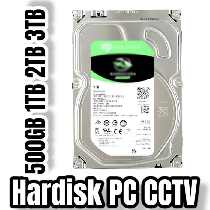 Gambar Hardisk Internal PC CCTV 500GB 1TB 2TB Seagate Baracuda dari Comzone Online R16 undefined Tokopedia