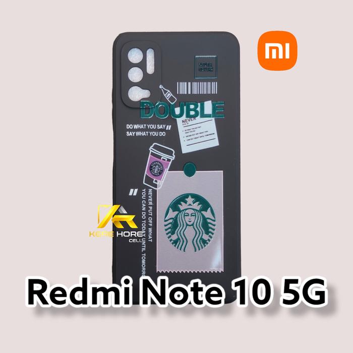 Gambar CASE REDMI NOTE 10 5G SQUARE EDGE SOFTCASE STARBUCKS REDMI NOTE 10 5G - HITAM DOUBLE dari Kere Hore Cell_NEW undefined Tokopedia