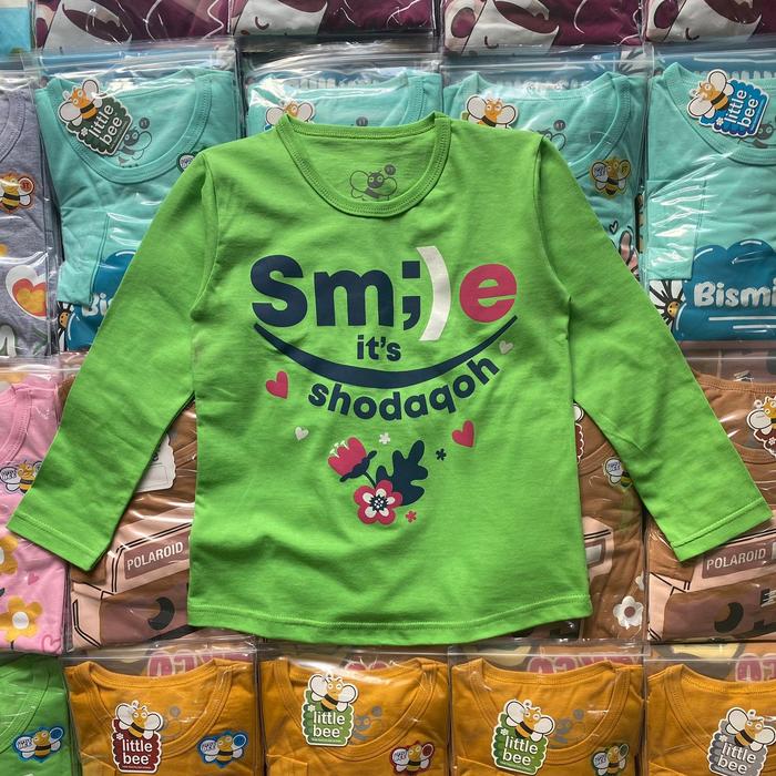 Gambar KAOS ANAK REMAJA PEREMPUAN 8 9 10 11 12 13 14 15 16 T LENGAN PANJANG - 8, Hijau dari KIOS ANAKMAMA undefined Tokopedia