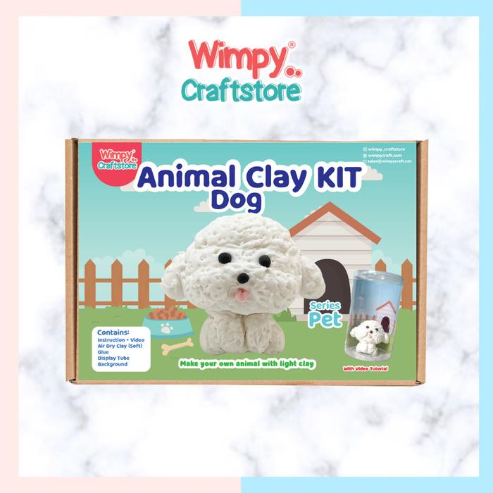 Gambar Wimpy Craft Animal Clay KIT Kerajinan Tangan Air Dry Clay Art Set - Dog dari Wimpy Craftstore undefined Tokopedia