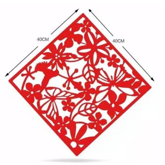 Gambar partisi sekat ruangan dekorasi bahan pvc motif butterflies vintage 3d - P-KUPU MERAH dari liashophome undefined Tokopedia