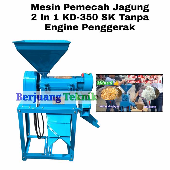Gambar Mesin Pemecah Jagung dan Giling Padi Tanpa Engine Penggerak dari BERJUANG TEKNIK undefined Tokopedia