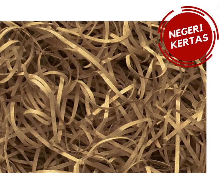 Gambar Kertas Serut / Potongan / Shredded Paper / Cacah / Isi Hampers (1 kg) - Cokelat dari Negeri Kertas undefined Tokopedia