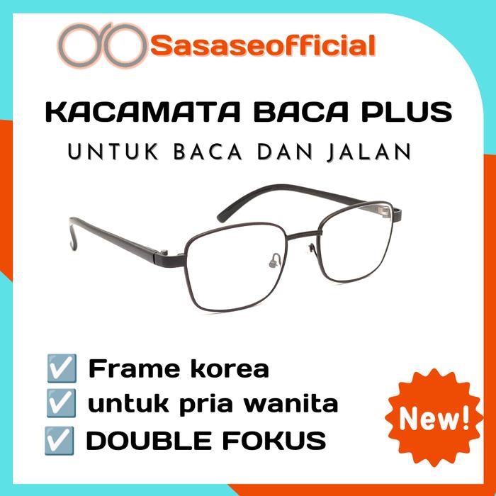 Gambar Kacamata Baca Plus Jalan Progresif Pria Wanita Frame Besi Kekinian - Hitam, +300 dari SEAN-KACAMATA undefined Tokopedia
