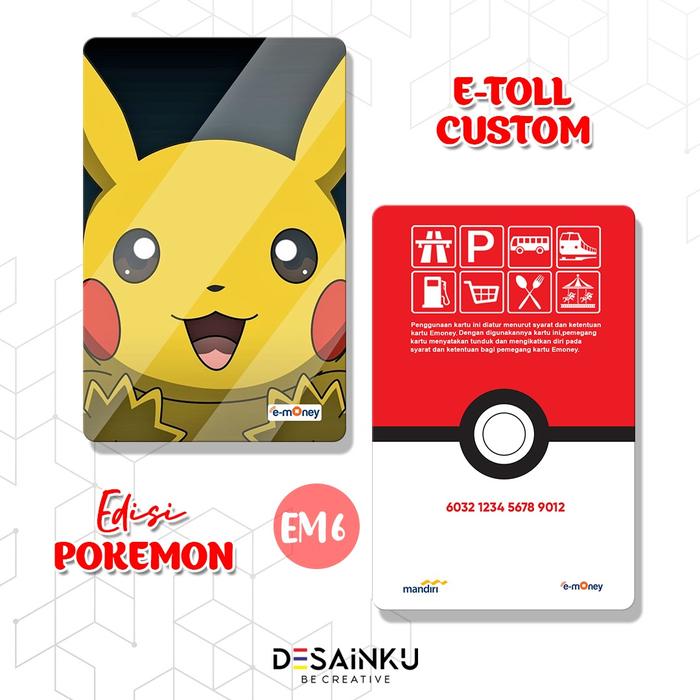 Gambar Emoney / Tap Cash / Brizzi / Flazz edisi Pokemon / Pikachu - EM6, BRIZZI dari Desainku 99 undefined Tokopedia