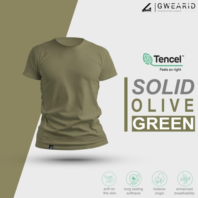 Gambar Kaos Polos Pria Gwearid Cotton Tencel Premium - Olive Green, S dari crawl shop undefined Tokopedia