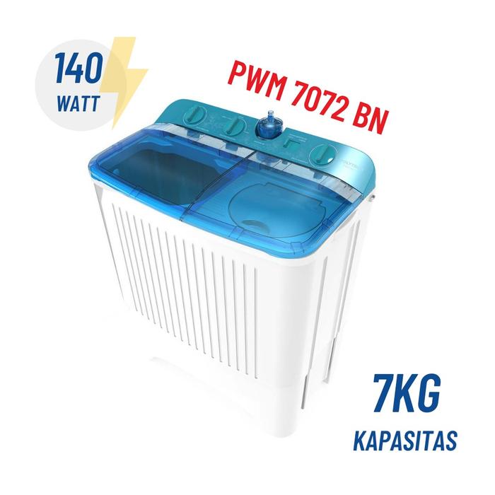 Gambar POLYTRON Mesin Cuci 2 Tabung Samba Series Hijab 7 KG–PWM 7072N/9072BN - HIJAB 7KG dari HAPIMART ID undefined Tokopedia