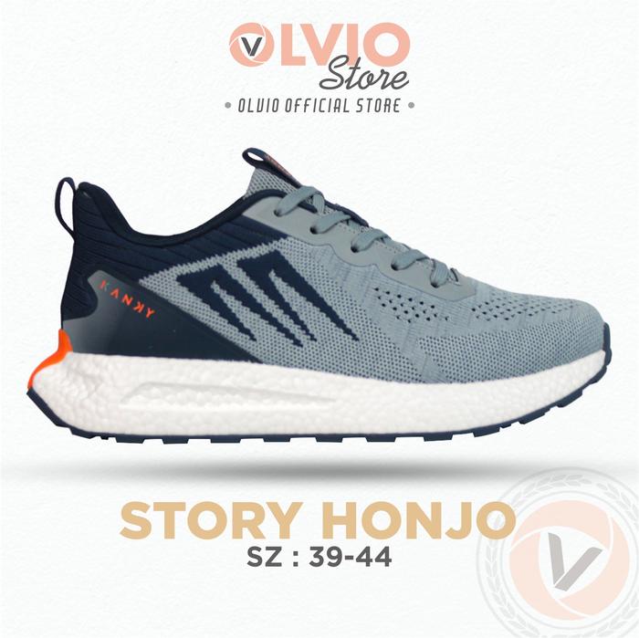 Gambar Kanky STORY HONJO - Sepatu Sneakers Casual Sport Sekolah Pria Dewasa - D. Blue, 40 dari Olvio Store undefined Tokopedia