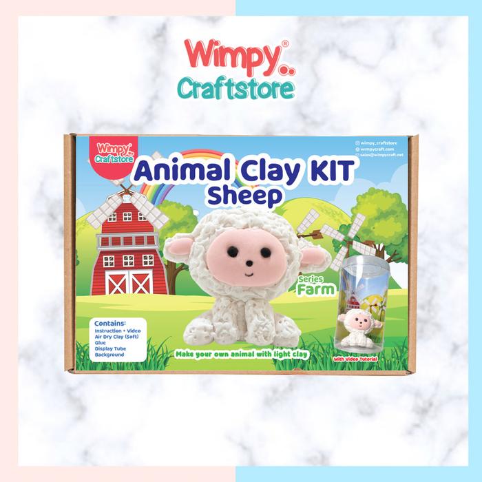 Gambar Wimpy Craft Animal Clay KIT Kerajinan Tangan Air Dry Clay Art Set - Sheep dari Wimpy Craftstore undefined Tokopedia
