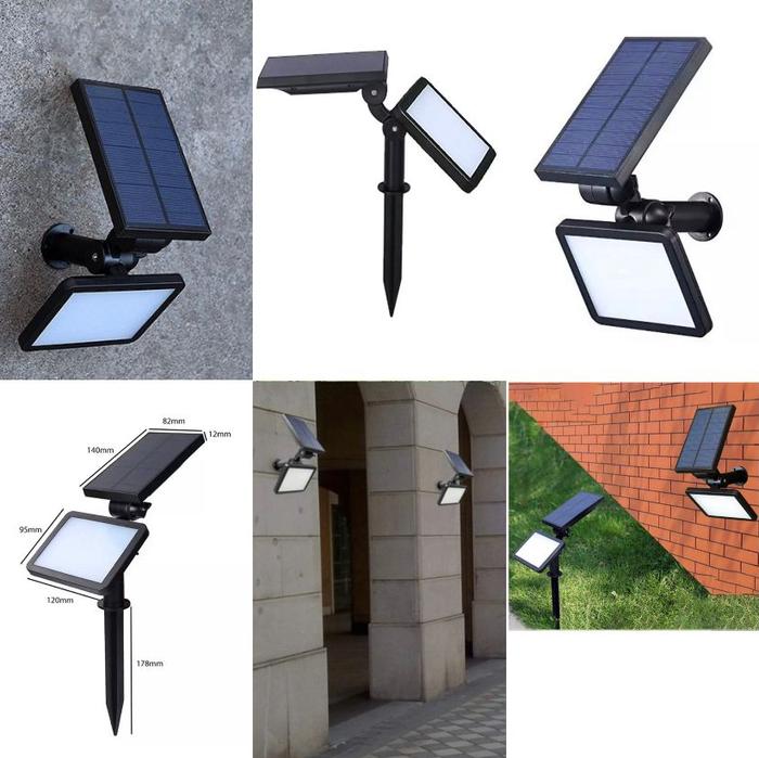 Gambar LAMPU TAMAN OUTDOOR SOLAR POWER TENAGA MATAHARI 48 LED dari MLV AUTOMOTIVE LED undefined Tokopedia
