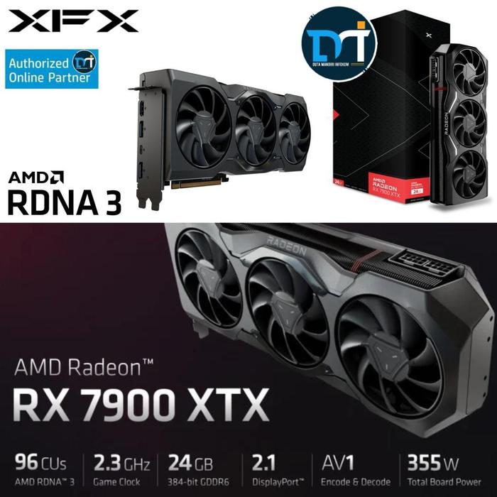Gambar XFX Radeon RX 7900 XTX Gaming 24GB GDDR6 dari Duta Mandiri Infokom undefined Tokopedia