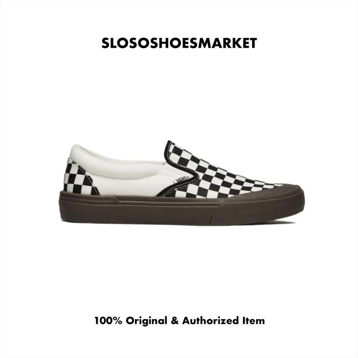 Checkerboard Vans Slip On White Gum Jual Vans Slip On Bmx