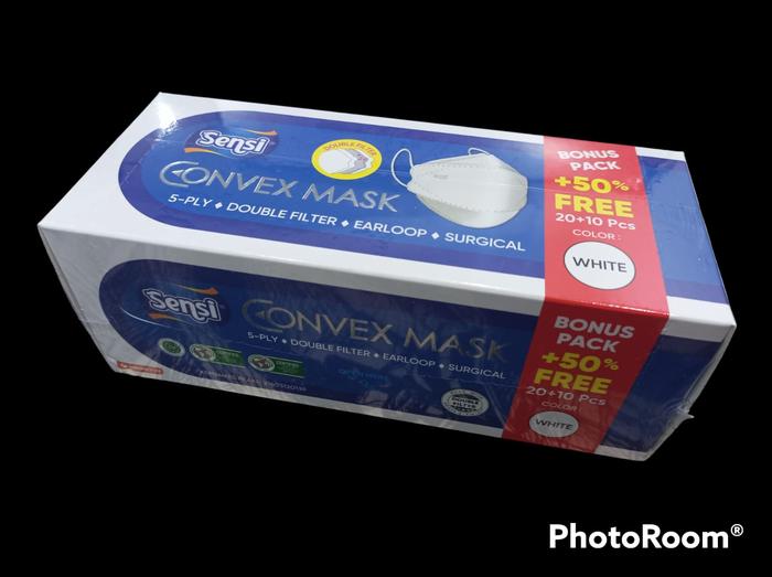 Gambar MASKER SENSI CONVEX MASK 4PLY KF94 EARLOOP 4D isi 20pc - SENSI PUTIH dari PAYDAY STORE_NEW undefined Tokopedia