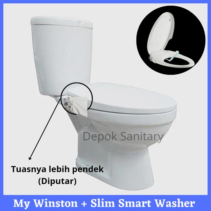Gambar CLOSET DUDUK AMERICAN STANDAR MY WINSTON + SLIM SMART WASHER3 - SLIM SMART W3 dari Depok Sanitary Store undefined 5 Tokopedia