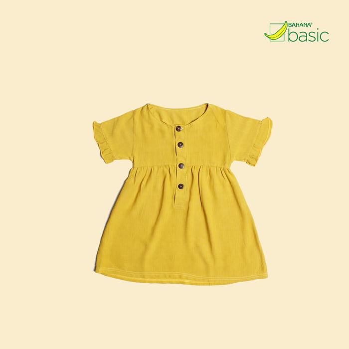 Gambar BANANA BASIC Dress Sahara Anak Perempuan - Kuning, L dari BANANA Official Store Kota Administrasi Jakarta Timur Tokopedia