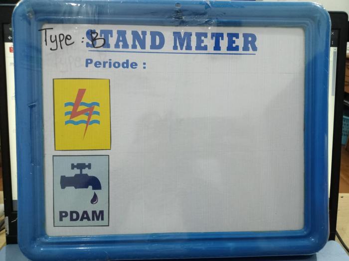 Gambar PAPAN STAND METER PLN PDAM WHITEBOARD - Type B dari Siswa Stationery undefined Tokopedia