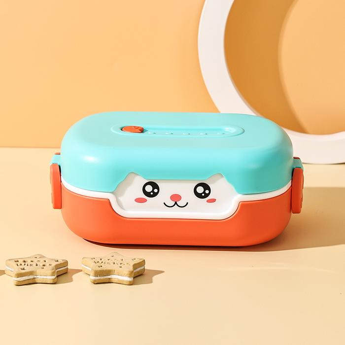 Gambar Tempat Makan Lunch Box Gambar Karakter Anti Bocor 700ml - Hijau Orange dari Anantha Stationery undefined Tokopedia
