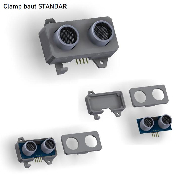 Gambar Case Sensor Ultrasonic HC-SR04 Ultrasonik HC SR04 Casing 3D Arduino - Standar dari De-Micro undefined Tokopedia