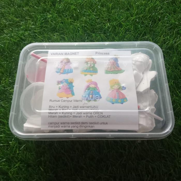 Gambar HAMPERS GIFT KADO DIY MAINAN EDUKASI ANAK MEWARNAI PATUNG 2D - MAGNET - Princess dari Tenonenonet undefined Tokopedia