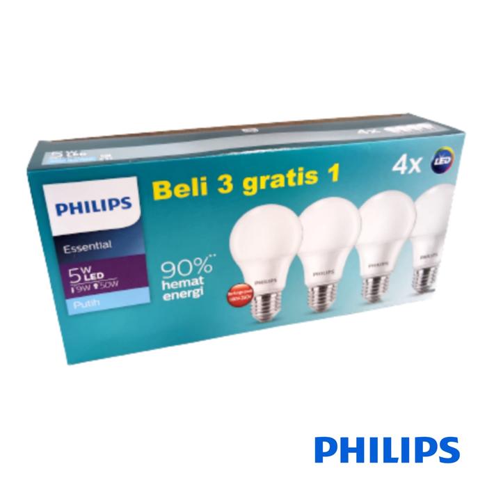 Gambar LAMPU LED BULB PHILIPS 4W 6W 8W 10W 12W 14.5W WATT MULTIPACK MYCARE - ESSENTIAL 5W dari LED Lighting Store undefined Tokopedia