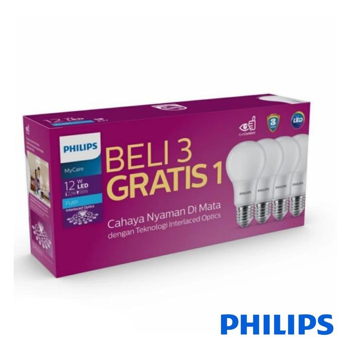 Gambar LAMPU LED BULB PHILIPS 4W 6W 8W 10W 12W 14.5W WATT MULTIPACK MYCARE - MYCARE 12W dari LED Lighting Store undefined Tokopedia