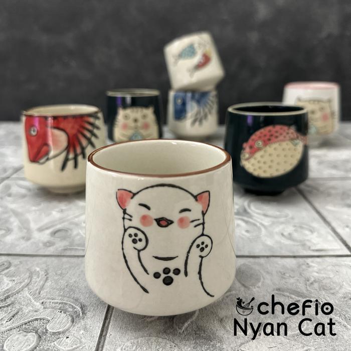 Gambar Chefio Gelas Keramik Zen Ocha Cup Jepang / Mug / Cangkir Teh Kopi - Nyan Cat dari Chefio Kitchenware undefined Tokopedia