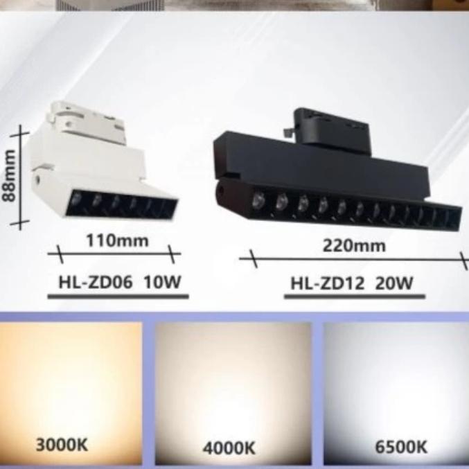 Gambar LAMPU TRACK DOWNLIGHT REL TRACK LIGHT SPOT LIGHT REL - BodyHitam 3000K, 10 watt dari Juragan Lampu Jakarta undefined Tokopedia