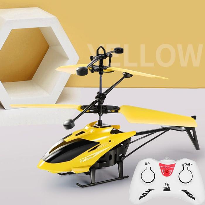 Gambar Mainan Edukasi Anak RC Helicopter / Helikopter Remote Control - GYR Kuning dari Olive Tree Indonesia undefined Tokopedia