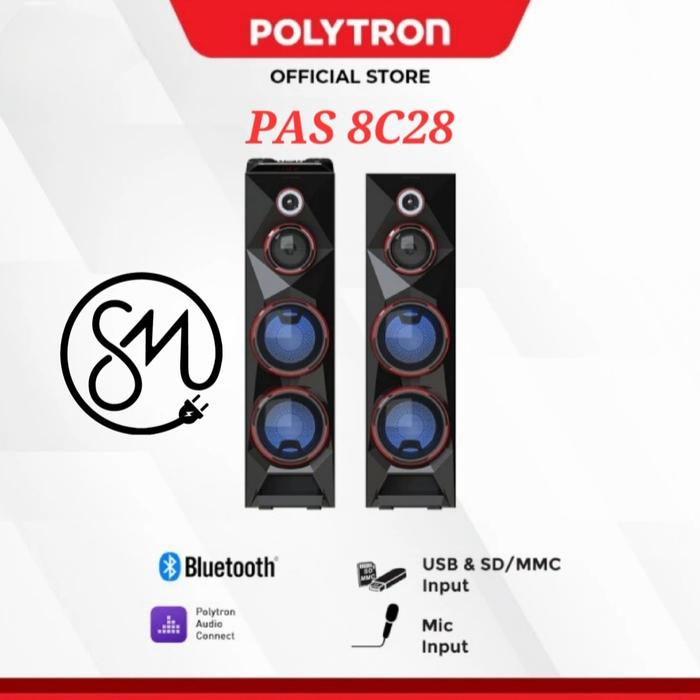 Gambar Speaker Aktif Polytron PAS 8C28 Active 8 inch PAS8C28 Super Bass XBR dari Sinar Matahari SM AMIN undefined Tokopedia